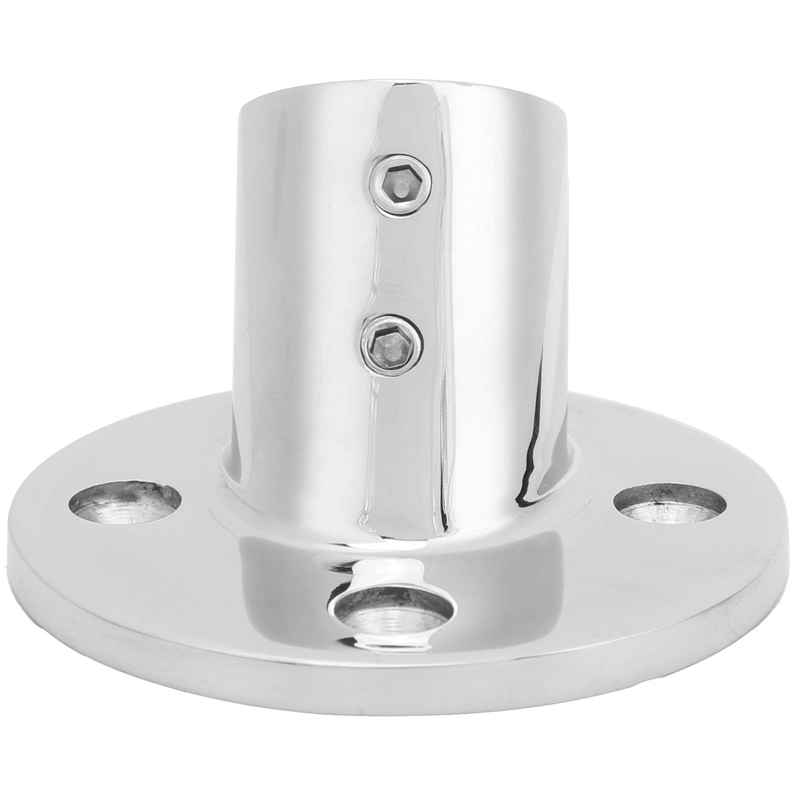 60-Degree Boat Hand Rail Fitting - 7/8 Inch Round Base, Marine Grade 316 Stainless Steel