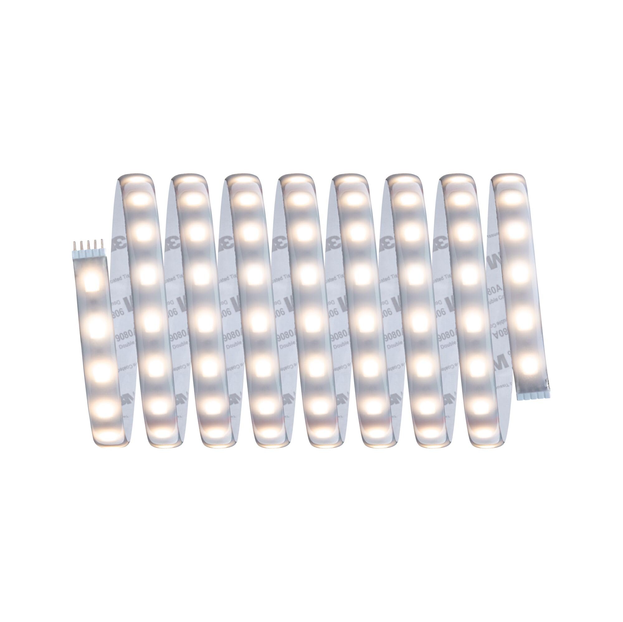 Paulmann 78884 LED Stripe MaxLED 500 Basisset Smart Home Zigbee IP44 3m incl. 1x23 W dimmbar RGBW Farbsteuerung Silber Kunststoff Lichtstreifen 3000 K