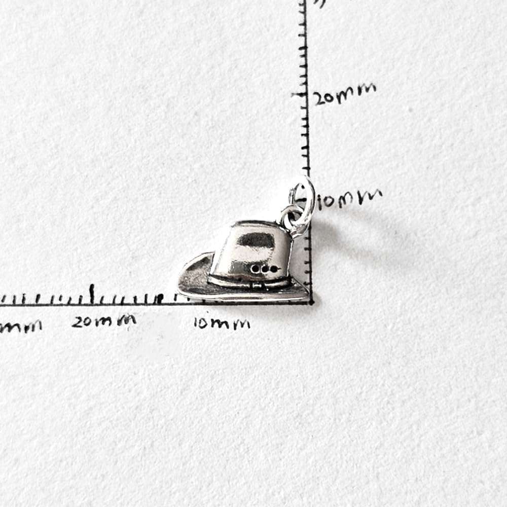 Sterling Silver Tiny Cowboy Cowgirl Hat Charm Necklace, Western Jewelry Charm Necklace, 18" - Image 5