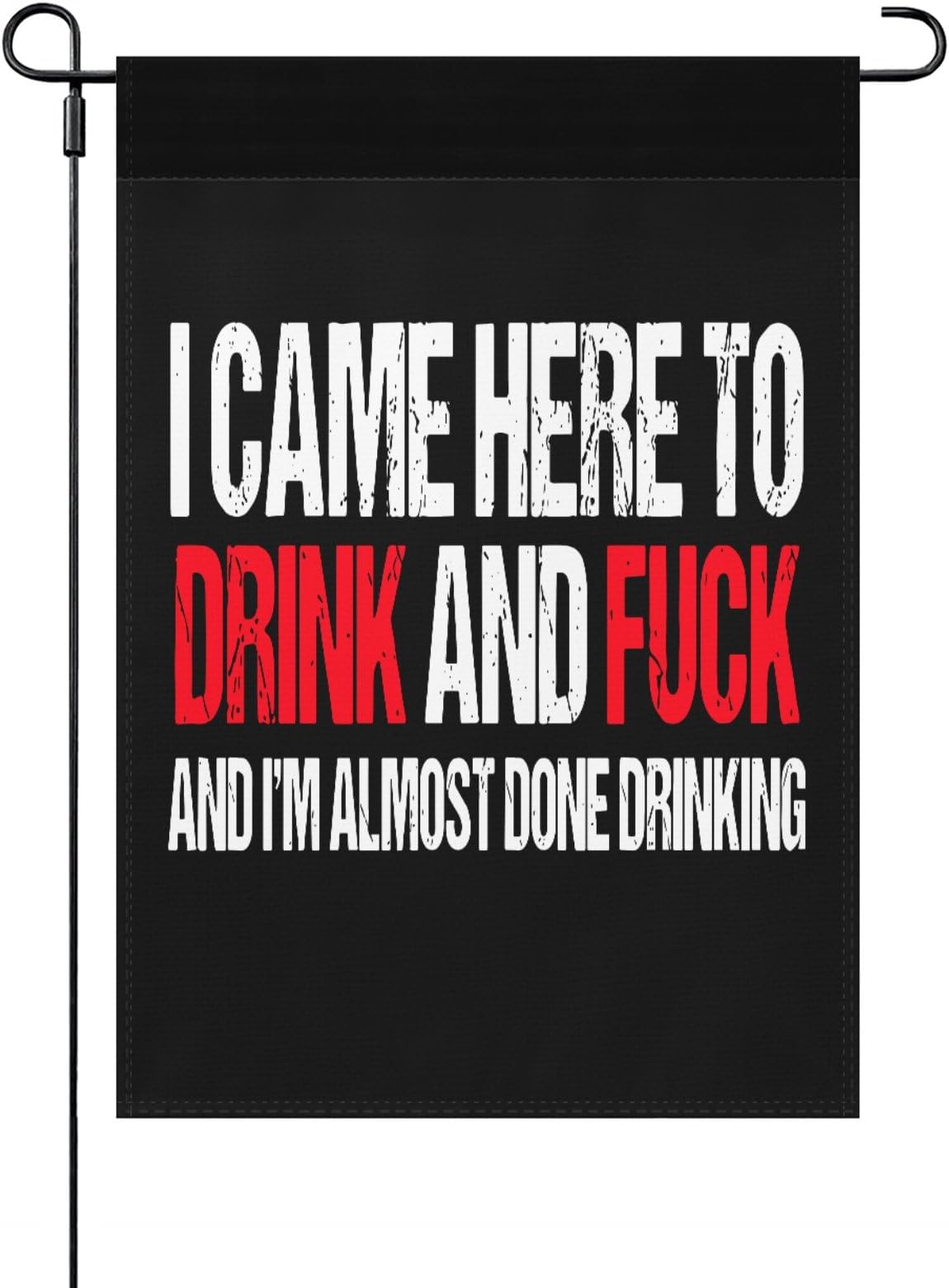 Came Here To Drinks And F... And I'm Done With Drinking Seasonal Garden Flag 12x18 Double Sided Small Garden Decor Flag for Outdoor