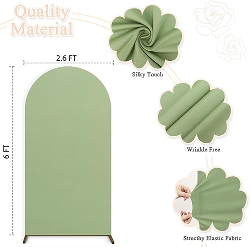 Miniatura 3 de Cubierta de arco de elastano de 6 x 2.6 pies, cubierta de arco de boda, cubierta de soporte de arco de globo, paneles de telón de fondo de arco