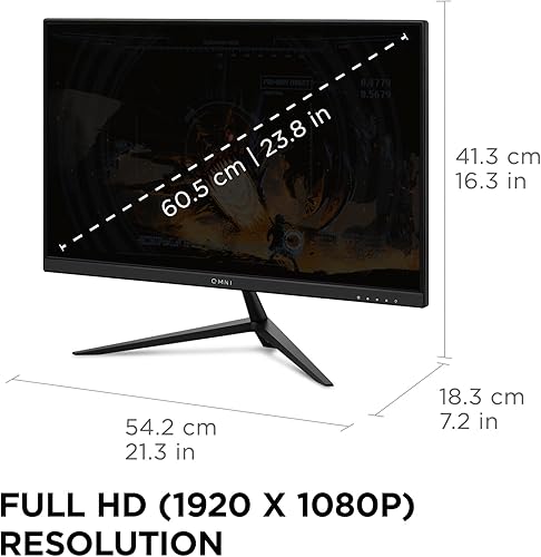 Miniatura 5 de ViewSonic Omni VX2428 Monitor de juegos de 24 pulgadas 180 Hz 0.5 ms 1080p IPS con FreeSync Premium, sin marco, HDMI y DisplayPort, negro