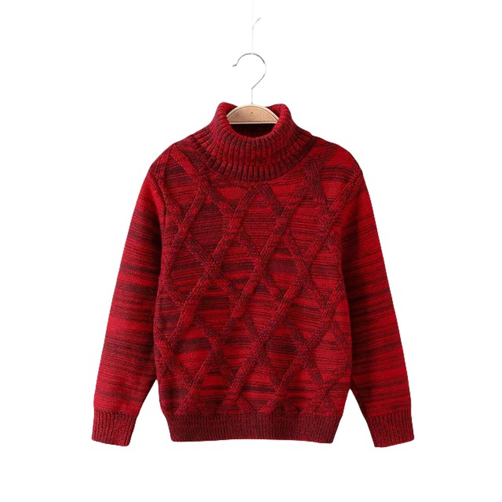 ZONTO Ropa Interior de Invierno para niños Suéter De Terciopelo para Niños Suéter De Algodón para Niños Suéter De Cuello Alto para Niños Otoño E Invierno