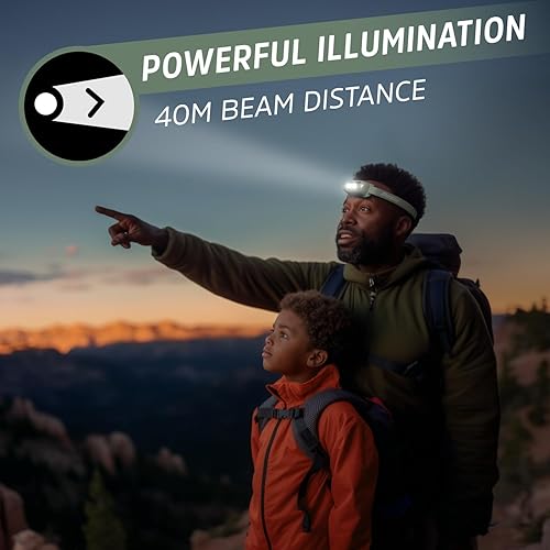 Miniatura 4 de Energizer Universal+ - Linterna frontal LED (paquete de 2), faros resistentes al agua IPX4, luz de cabeza brillante para exteriores, camping,