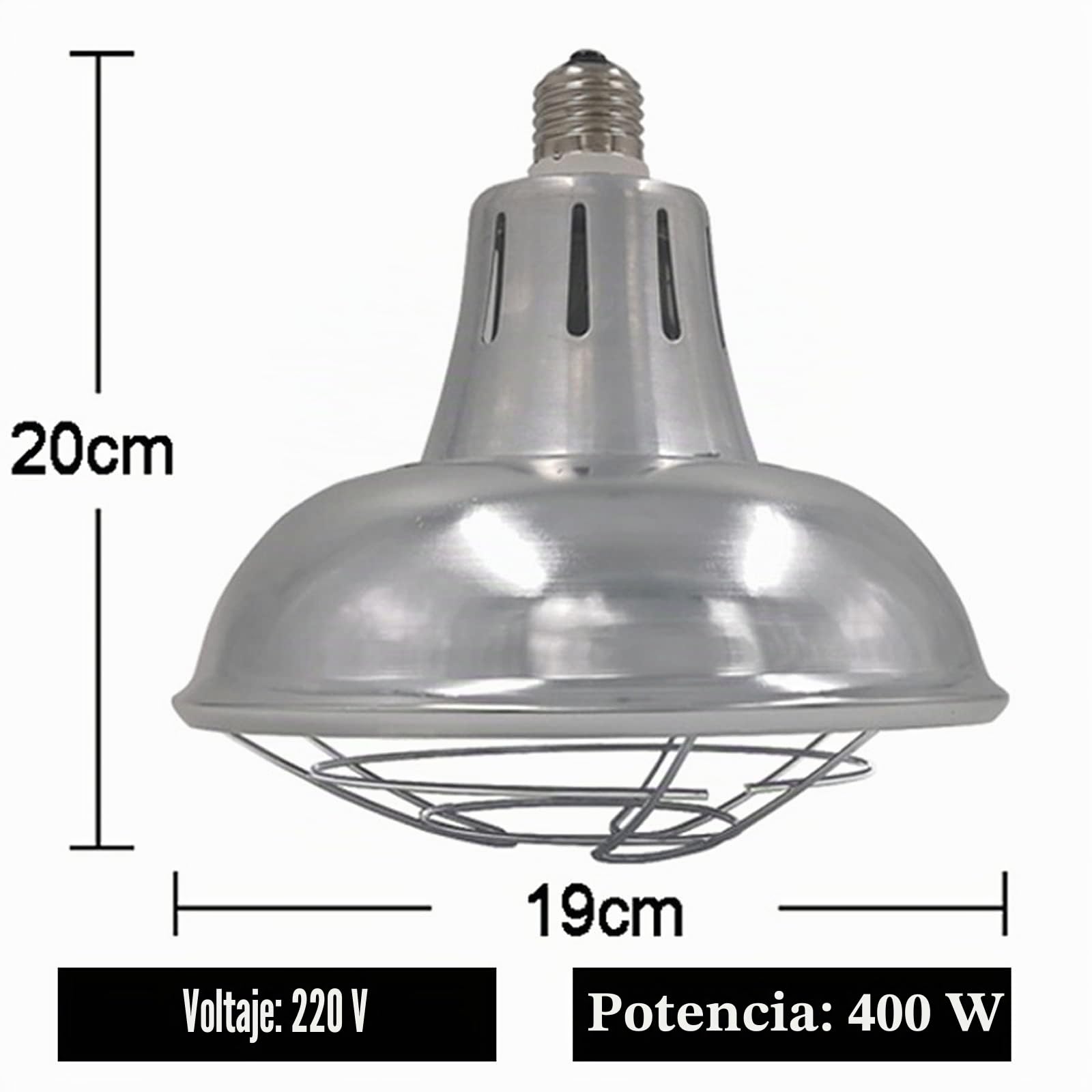 HJKHNK 220V Lampara de Calor Infrarrojos para Perros, 200W-400W, Lámpara de Incubadora de Calor, Luz Suave, Mantener Caliente para Aves de Corral