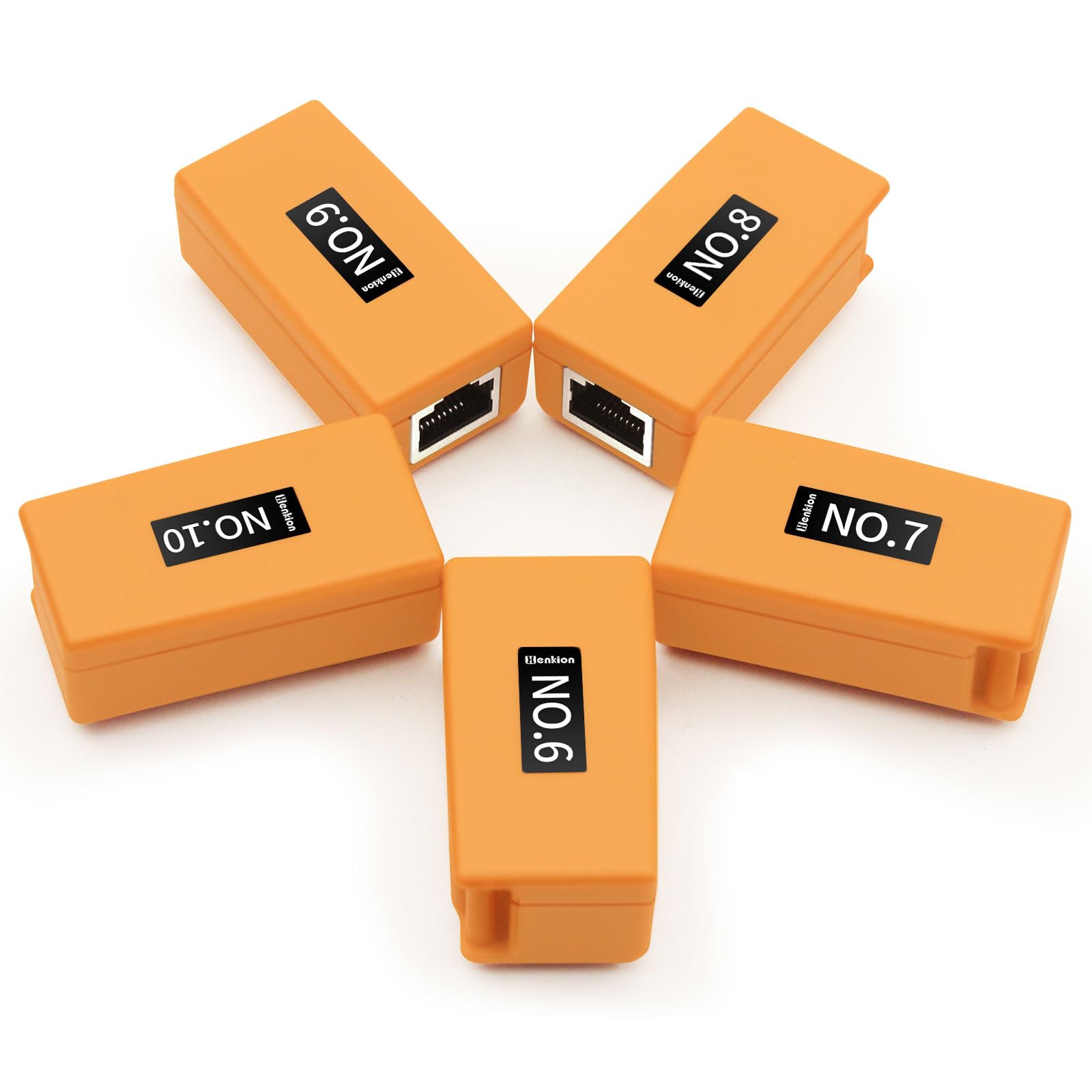 Henkion Kit di tester per cavi di rete RJ45, kit tester per cavi Ethernet n. 6-10, per Cat5/CAT5e/CAT6/CAT6e/CAT7, funziona con serie LT-600, tester per fotocamera