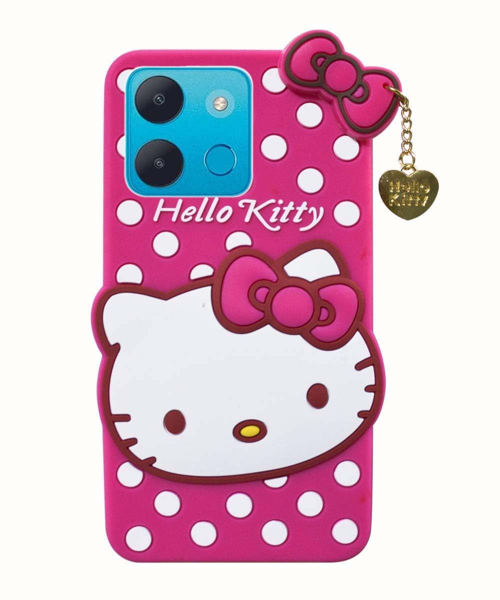 Coverage Rubber Kitty with Hello Cat Soft Latkan Case Back Cove