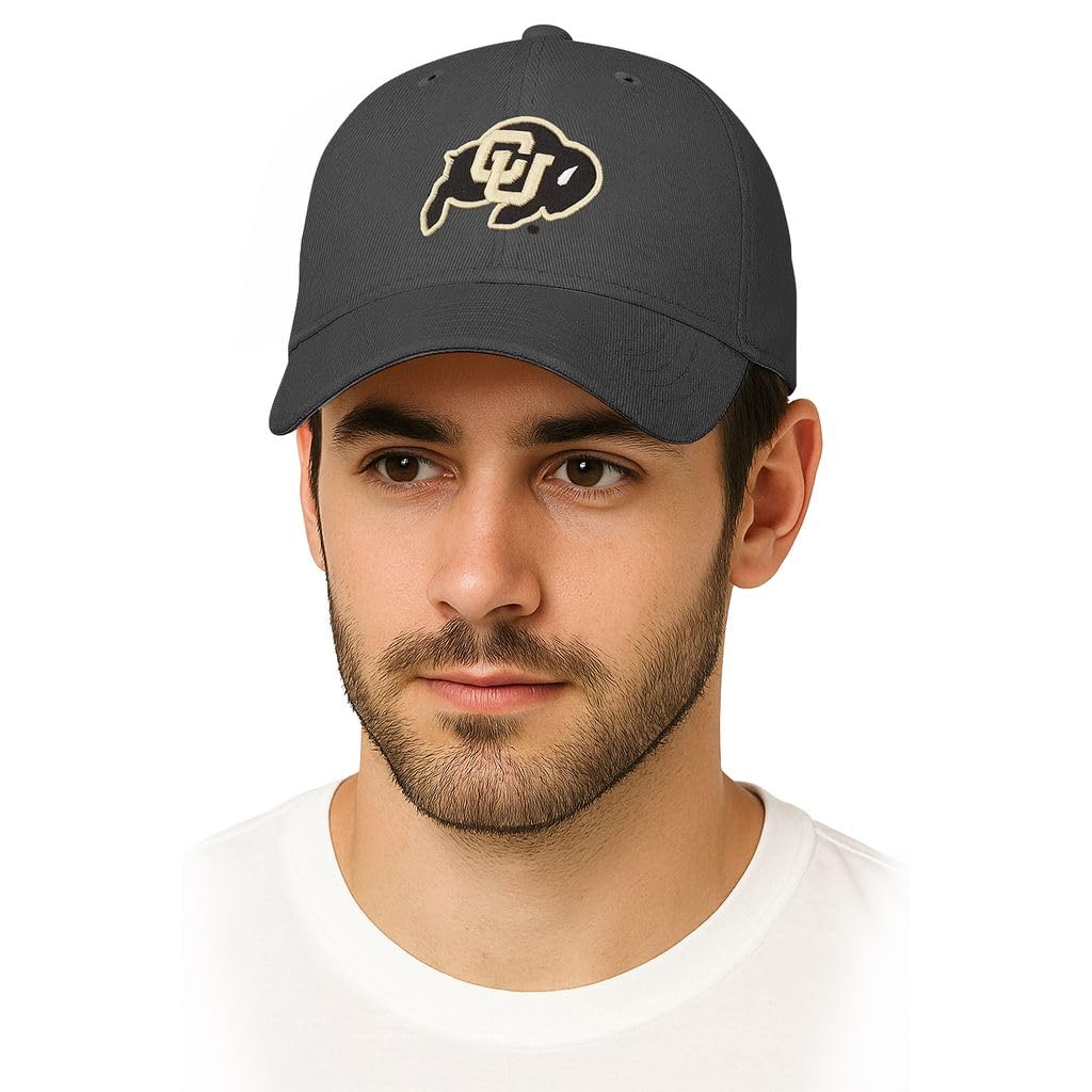 Barnesmith University of Colorado CU Buffaloes Adjustable Hat, Spirit, Black, One Size Fits All