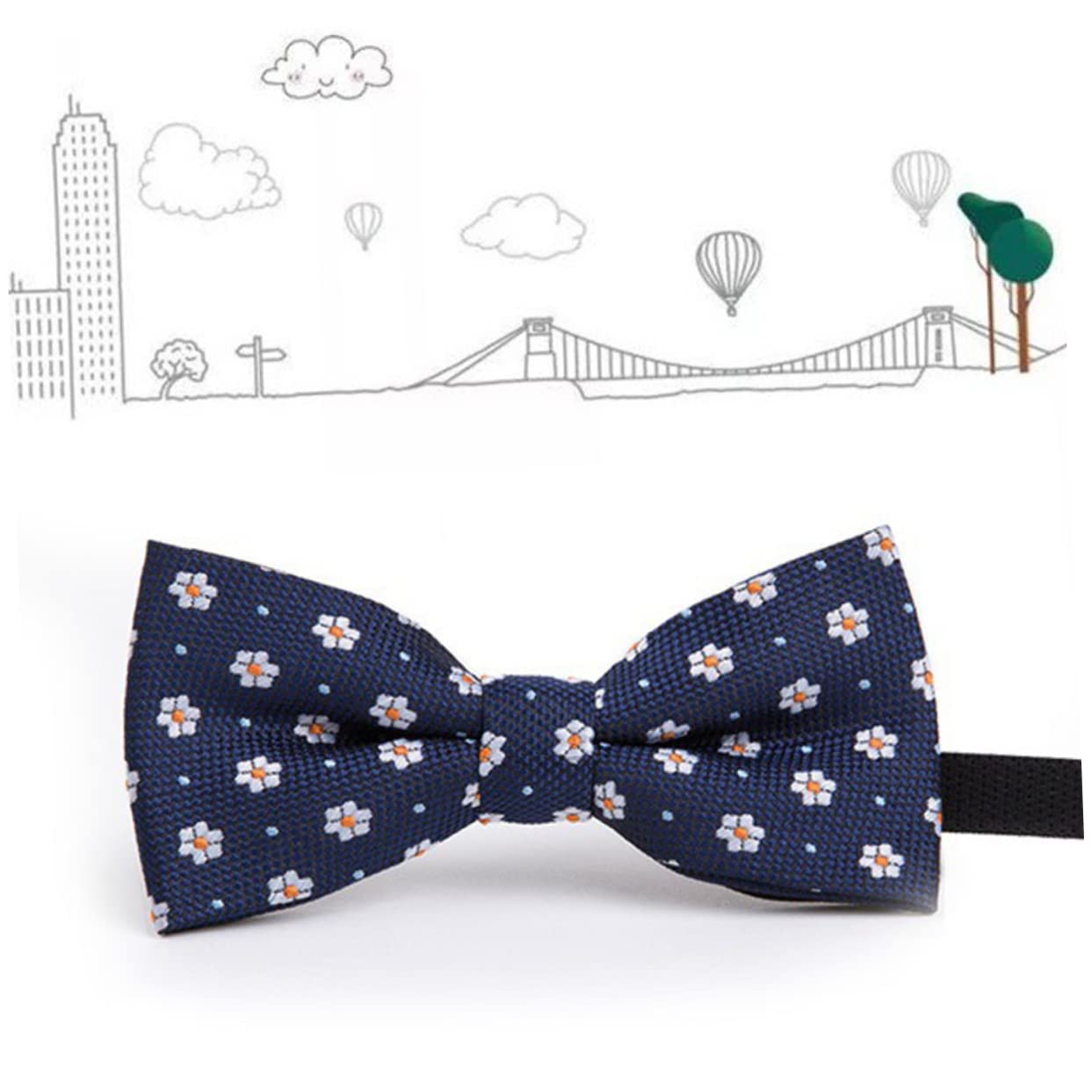 40piezas Conjunto De Pajaritas De Poliéster Diseño Clásico y Estampado Aleatorio Accesorio Para Fiestas Bodas y Celebraciones