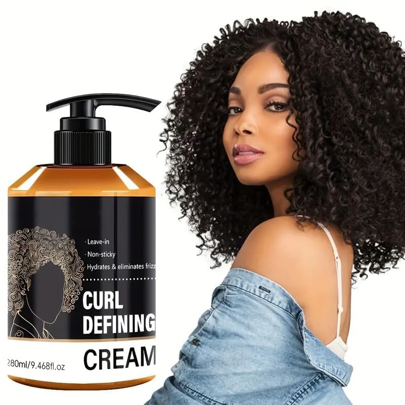 Curl Defining Cream - Anti-Frizz Curling Cream to Define All Curly Types to Enhance Curls, Defrizz, Control, Hydrate & Adds Shine Moisturizing Curl Cream for Thick Type 4 Curly Hair, Definition Hair - Image 4