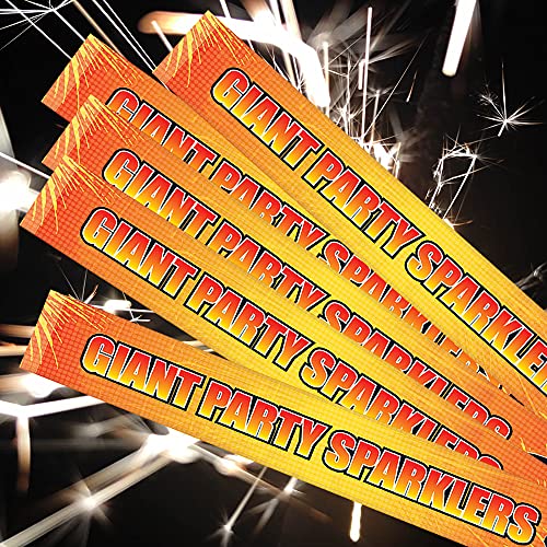 Pack of 50 x 40cm (16) Giant Handheld Sparklers - Classic Grey Sparklers with Golden Sparkles - Great for Weddings Birthday Parties Halloween Bonfire Night Christmas and New Year (50)