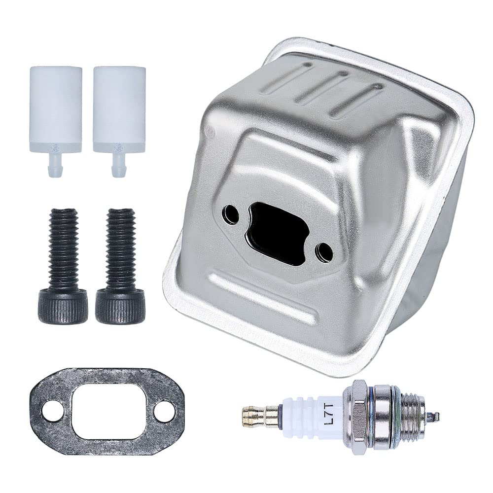 Kit de filtro combustible tornillo compatible con bujías gasolina motosierra 450, 445 y 445e W, repuestos OEM 544147702 parte