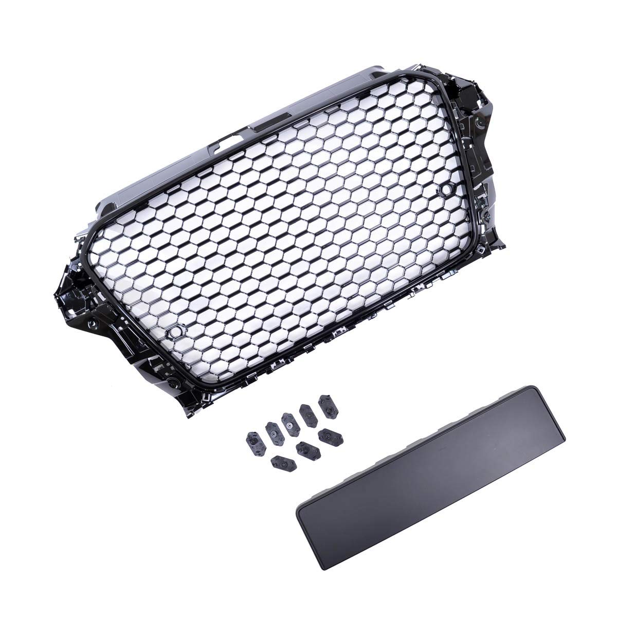 Calandra griglia radiatore compatibile con Audi A3 8V 2012-2016 nido d'ape nera lucida RS3 look