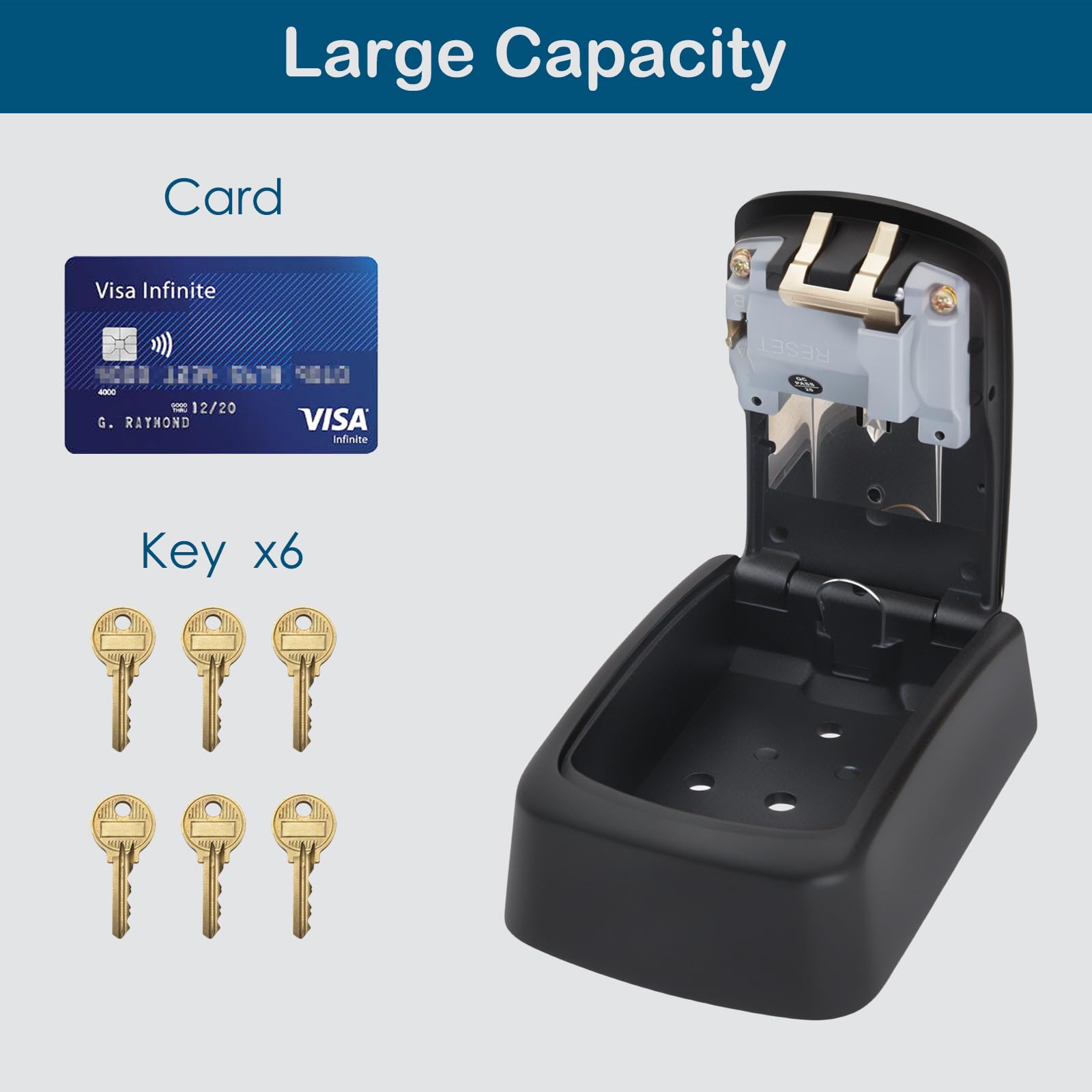 Wall Mount Key Hider For Outside Key Lock Box, UPXON Extra Large Key ...