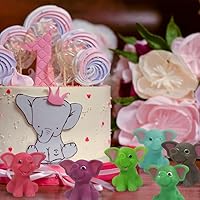 Vista 7 de ArtCreativity Elefantes de agua de goma, paquete de 12, juguetes de bañera y piscina para niños, chorros de agua seguros y duraderos, recuerdos