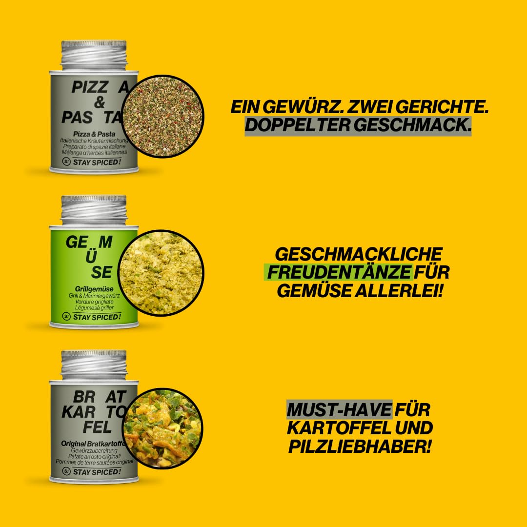 STAY SPICED! Top 9 | Premium Gewürzset in Holzbox mit 9 Gewürzen