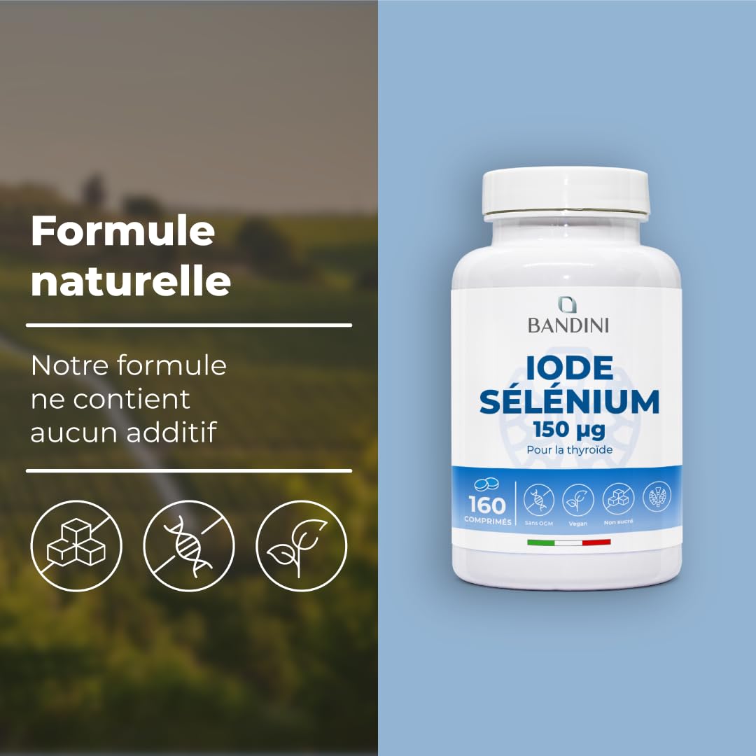 Complément Alimentaire Iode Bandini 150 Mcg - 120 Comprimés - Haute Dose - Fabriqué En Italie - Neuf