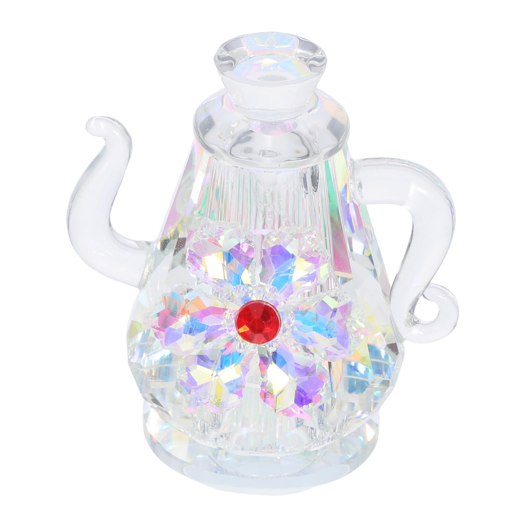 Decoración de tetera vintage de cristal Ipetboom adorno elegante para regalar en ocasiones