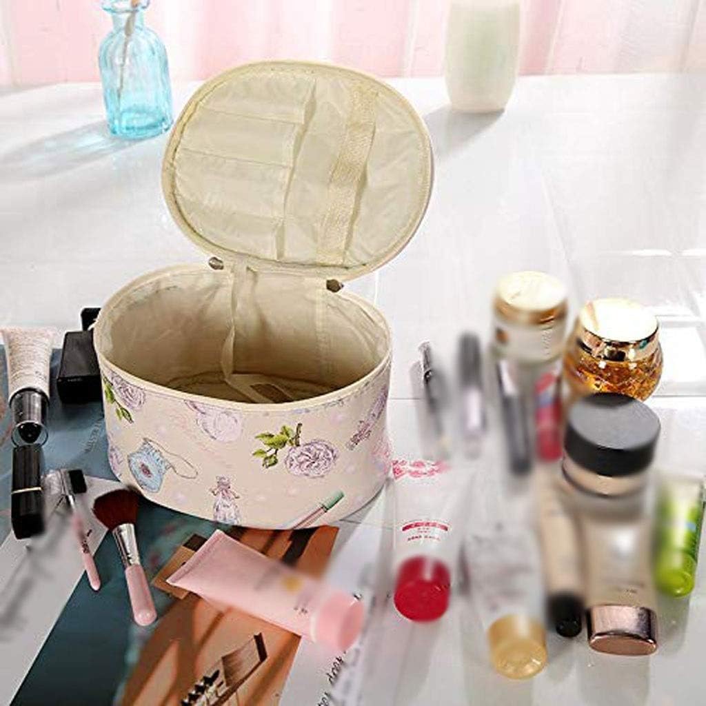Beige Cosmetic Bag,Multi-function PU Large-capacity Ladies image 3