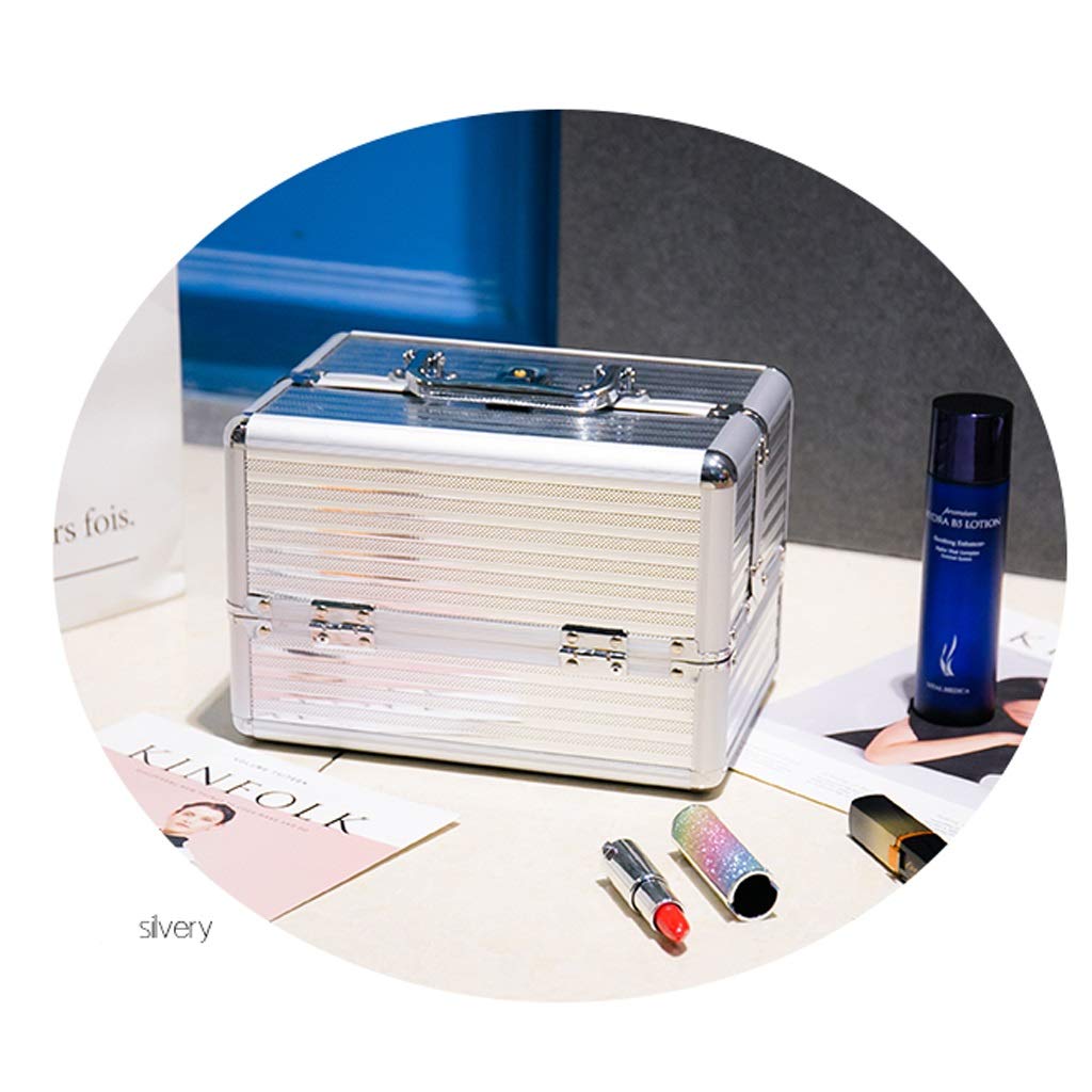 Etui na przybory do makijażu, zamykane pudełko do przechowywania dokumentów, przenośny aluminiowy organizer do podróży i kosmetyków, idealny dla profesjonalnych makijażystów