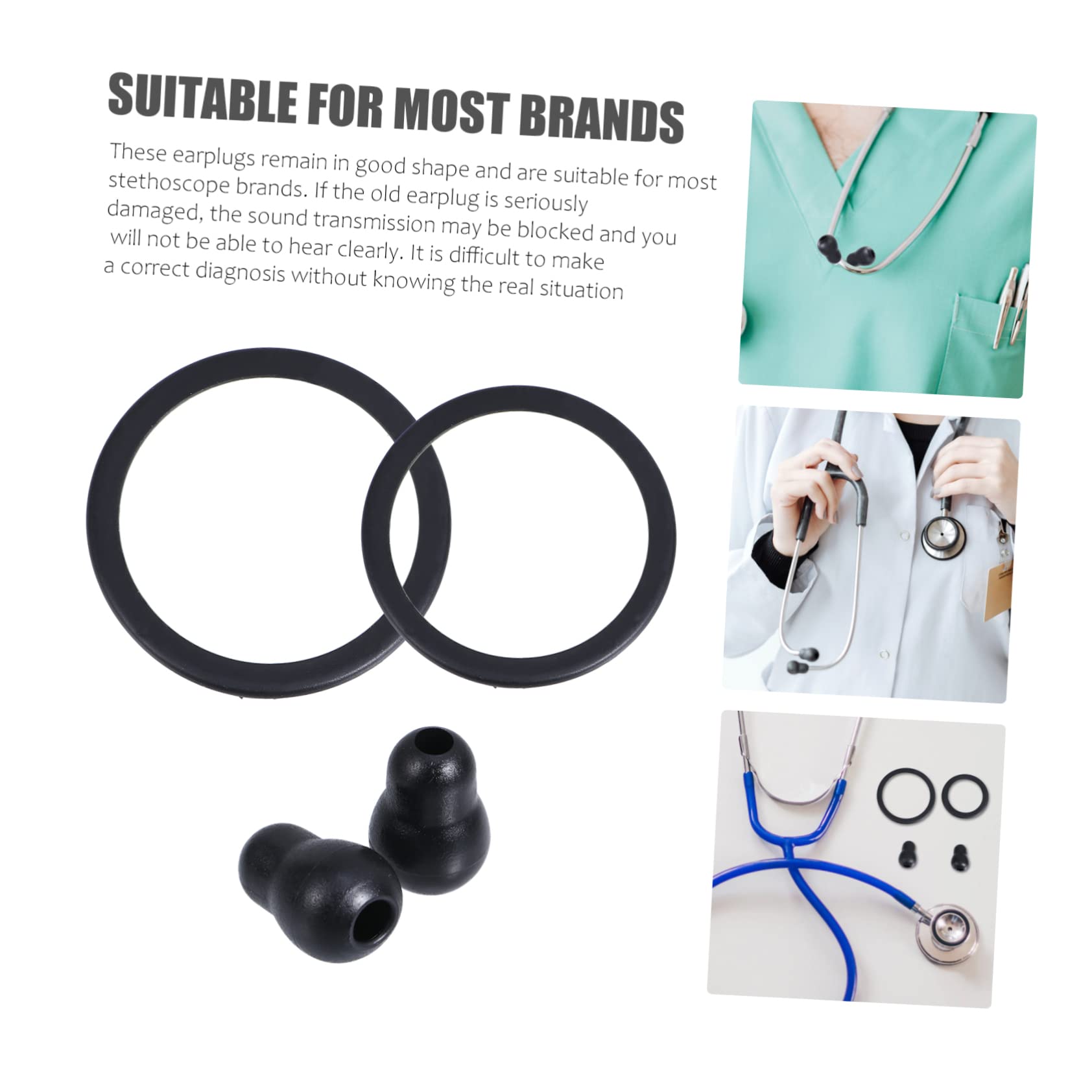 Anneome 10juegos Auriculares De Para Fonendoscopios De Estetoscopios y Cómodos Accesorios Para Profesionales