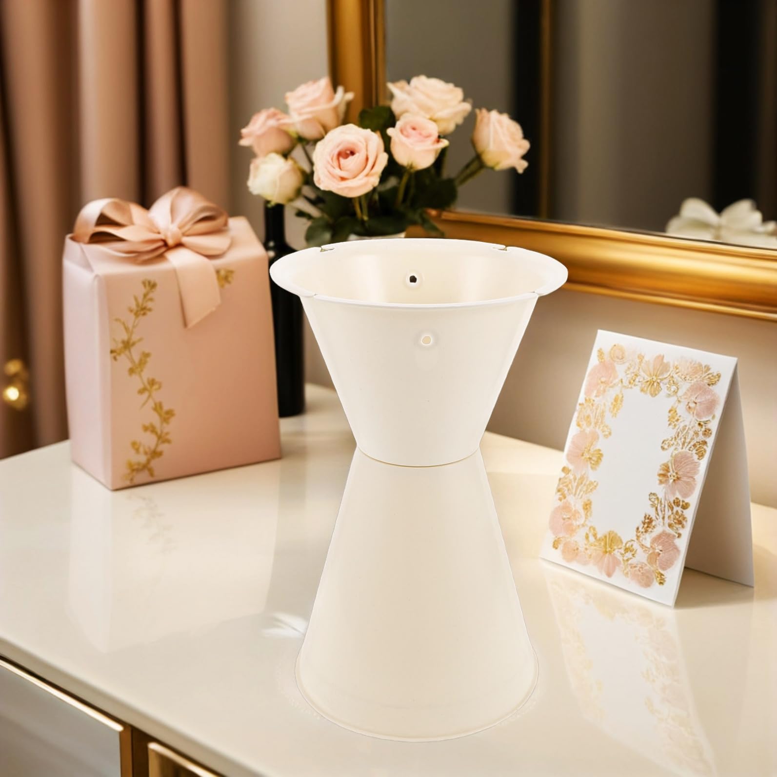 Tofficu Mini Porta Ramos de Plástico Mediano 10 Unidades con Base Fija, Delineador Floral en Tubo para Arreglos, Kit para Decoración Boda, Floristería, Hogar y Oficina