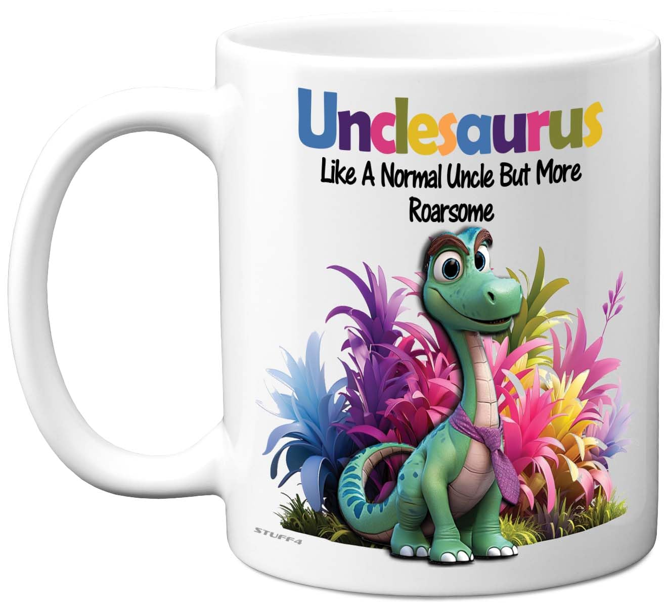 Stuff4 Women's Uncle Gifts - Roarsome Saurus Mug - Happy Birthday Gifts For From Nephew Niece, Dinosaur Father's Day Presents, 11Oz Ceramic Dishwasher Safe Premium Mugs