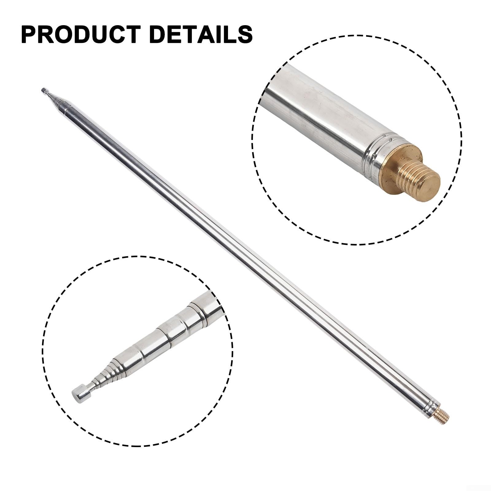 Antenna telescopica 5.6m 14-sezione M10 Acciaio Inox per Radio Onde Corte Amatoriale