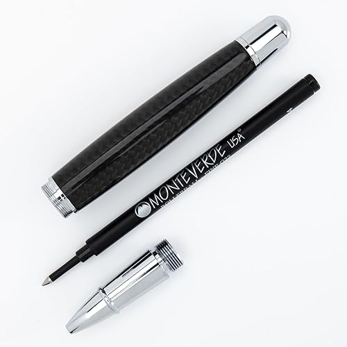 Miniatura 7 de MONTEVERDE USA Super Mega - Bolígrafo roller de fibra de carbonocromo  Exquisito bolígrafo de lujo para hombres y mujeres  Perfecto para oficina,