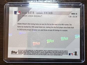 Amazon.co.jp: ベーブルース 大谷翔平 2018 限定版 ROOKIE Card 2