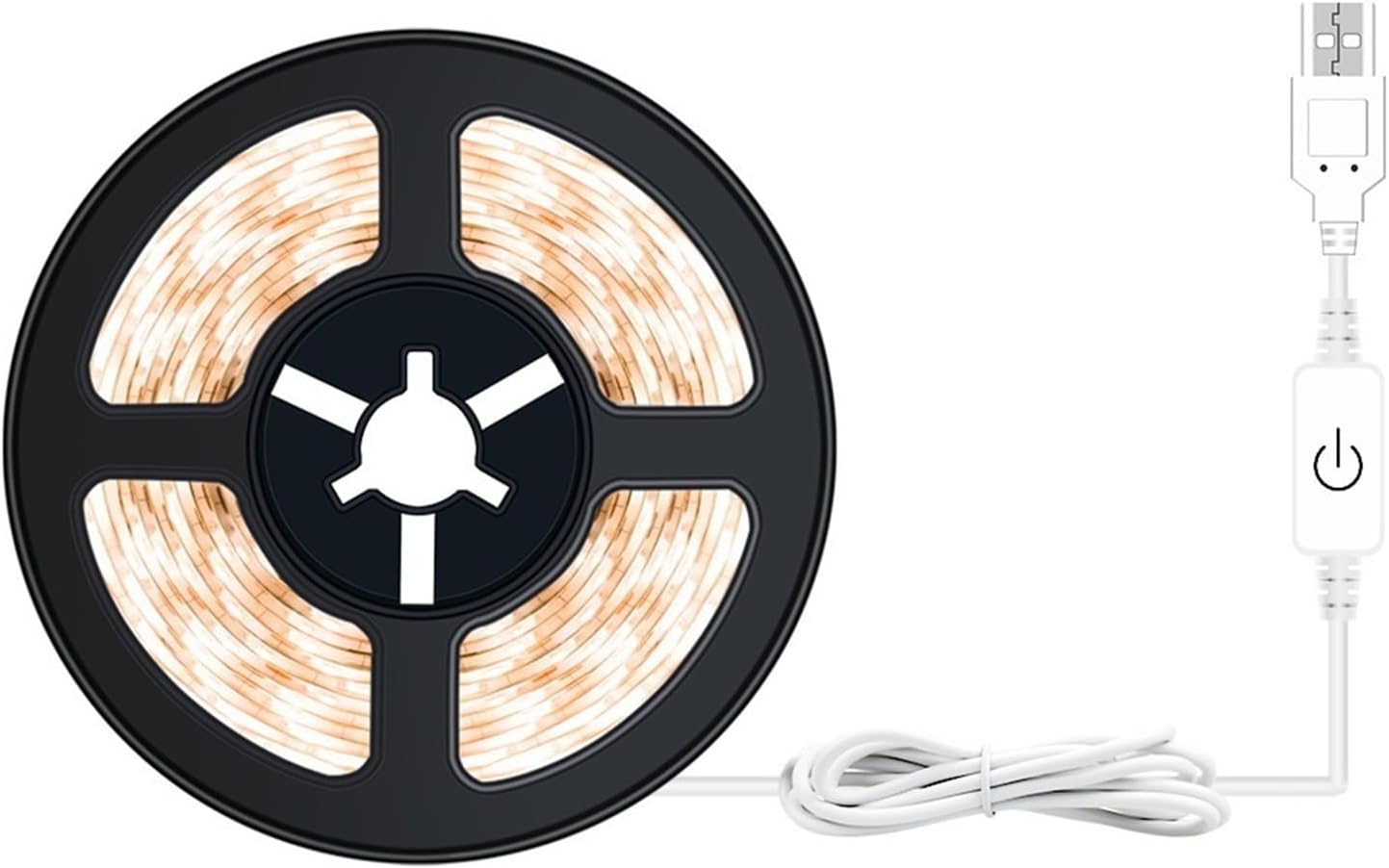 1 Meter 5V Low Voltage LED lamp with USB Touch Sensing Decorative Flexible lamp Cabinet Bedside Background Atmosphere Light (Size : 6500K)