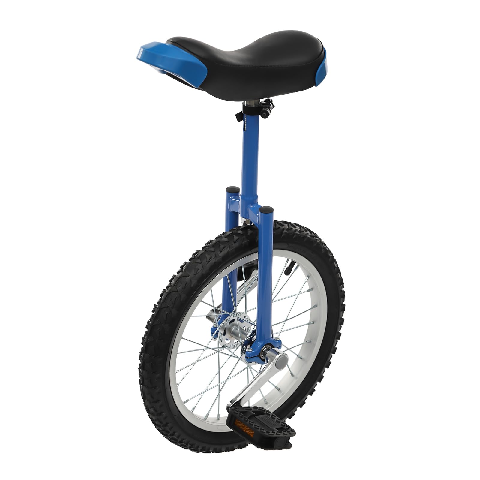 Outdoor Wheel Unicycle, 16In Outdoor Height Adjustable Training Balance Bike One Wheel Bike Leak-Proof Tire Wheel Unicycle with Anti-Skid Alloy Rim and Pedal for Outdoor Sports Exercise (Blue, 16in)