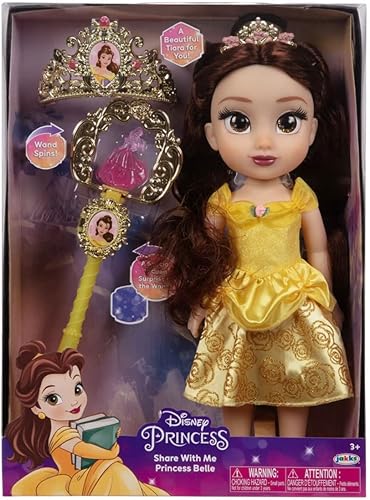 Disney Jakks Pacific Princess Share with Me Belle - Muñeca pequeña con accesorios para niños