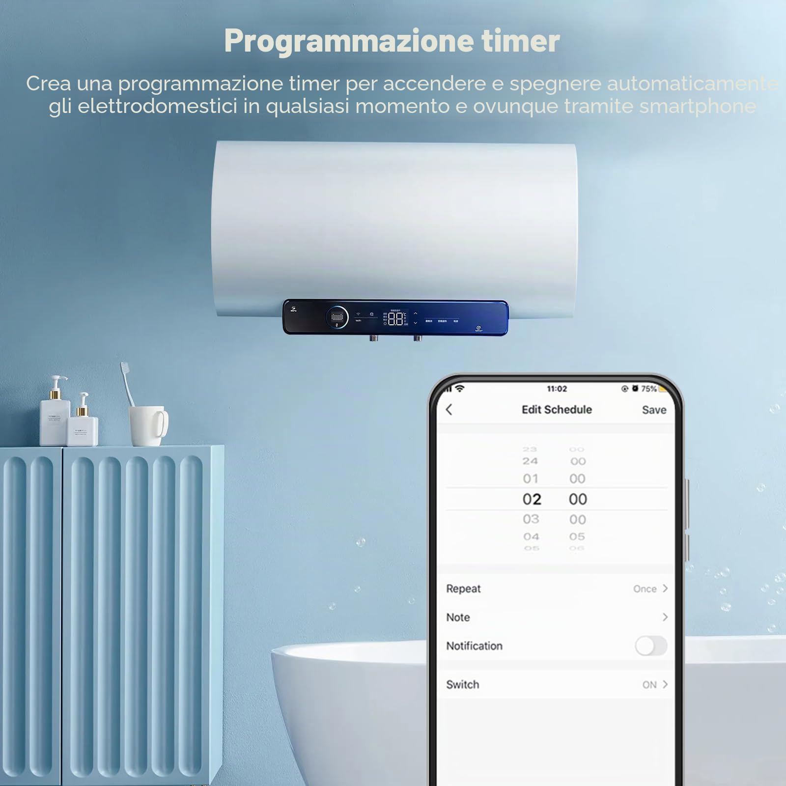 eMylo Smart Wifi Contatore elettrico Misuratore di energia monofase 35mm DIN Misuratore di elettricità su guida 60A 90-250V con display LCD digitale kWh Amperometro Monitor alimentazione domestica