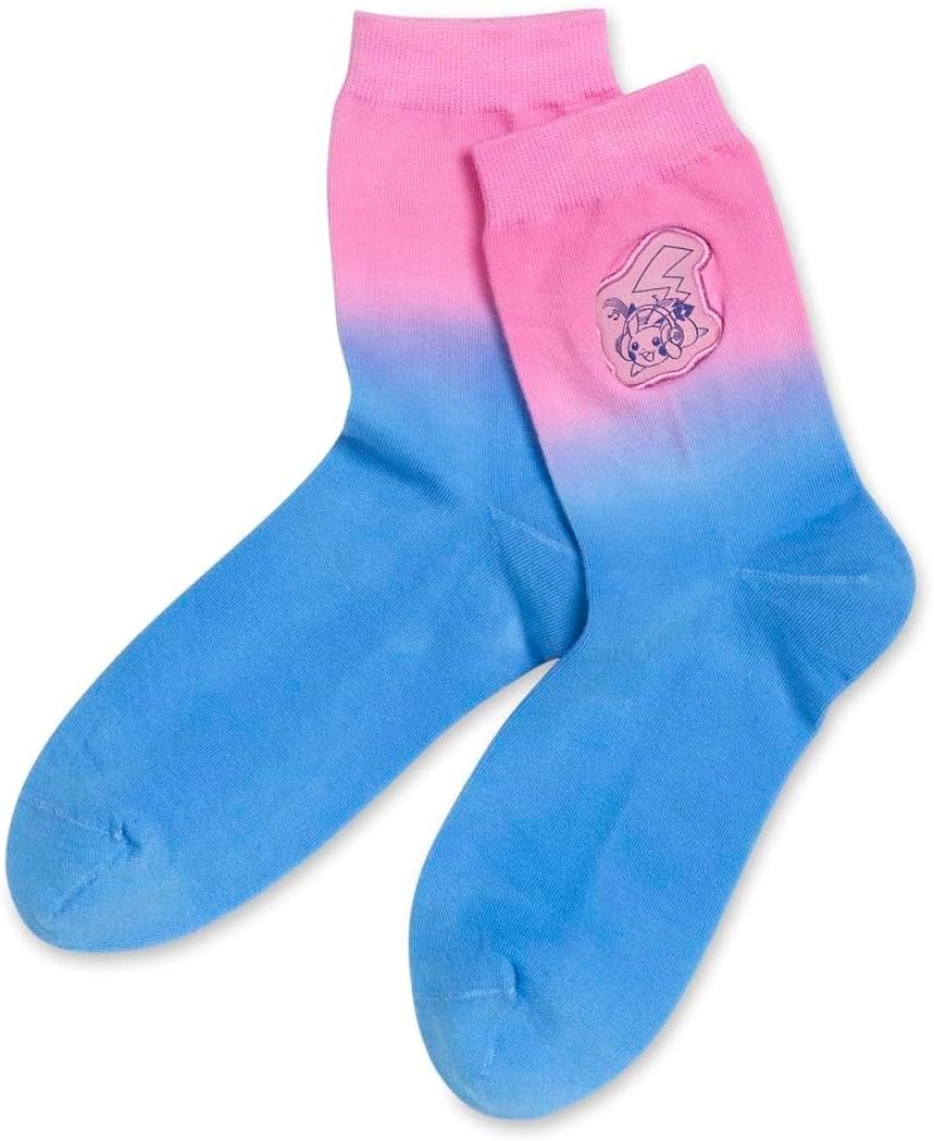 Pokémon Center: Analog Beats Lo-Fi Loungewear Pink & Blue Crew Socks