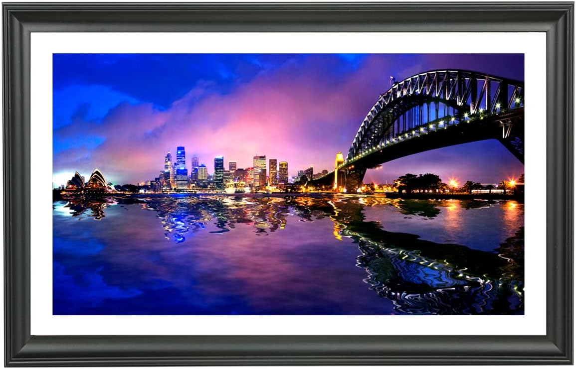 LTYHHK 12x20 Panoramic Picture Frames Solid Wood, Displays Picture10x18 with Mat or 12x20 Inch without Mat, Poster Frame 12x20 Photo Frames Family Wall 10x18 Picture Frame Black (LMKB1220)