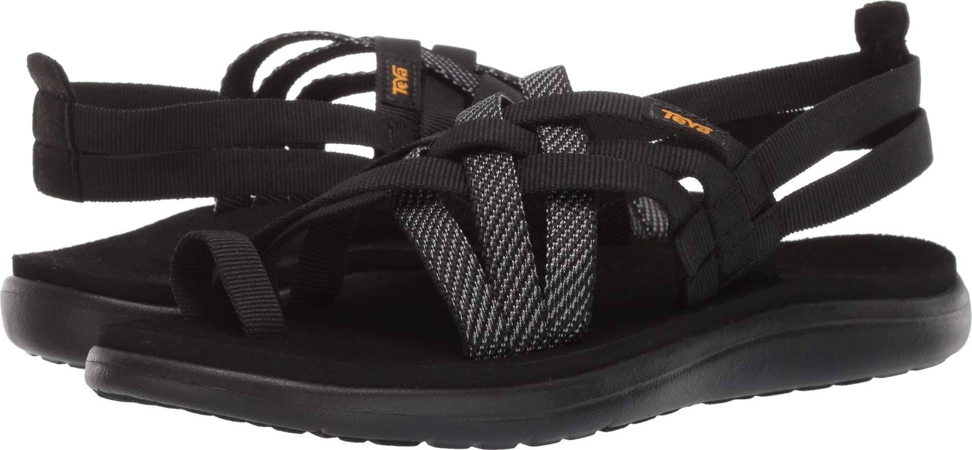 Teva Women's Voya Strappy Open Toe Sandals, Black Hera Black Hbk, 5 UK