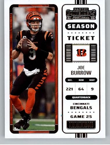 2022 Panini Contenders Season Ticket #17 Joe Burrow Cincinnati Bengals NFL Football Trading Card