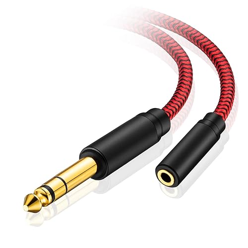 Miniatura 2 de Jelly Direct - Adaptador de auriculares estéreo macho a hembra de 0.250 in, TRS a 0.138 in