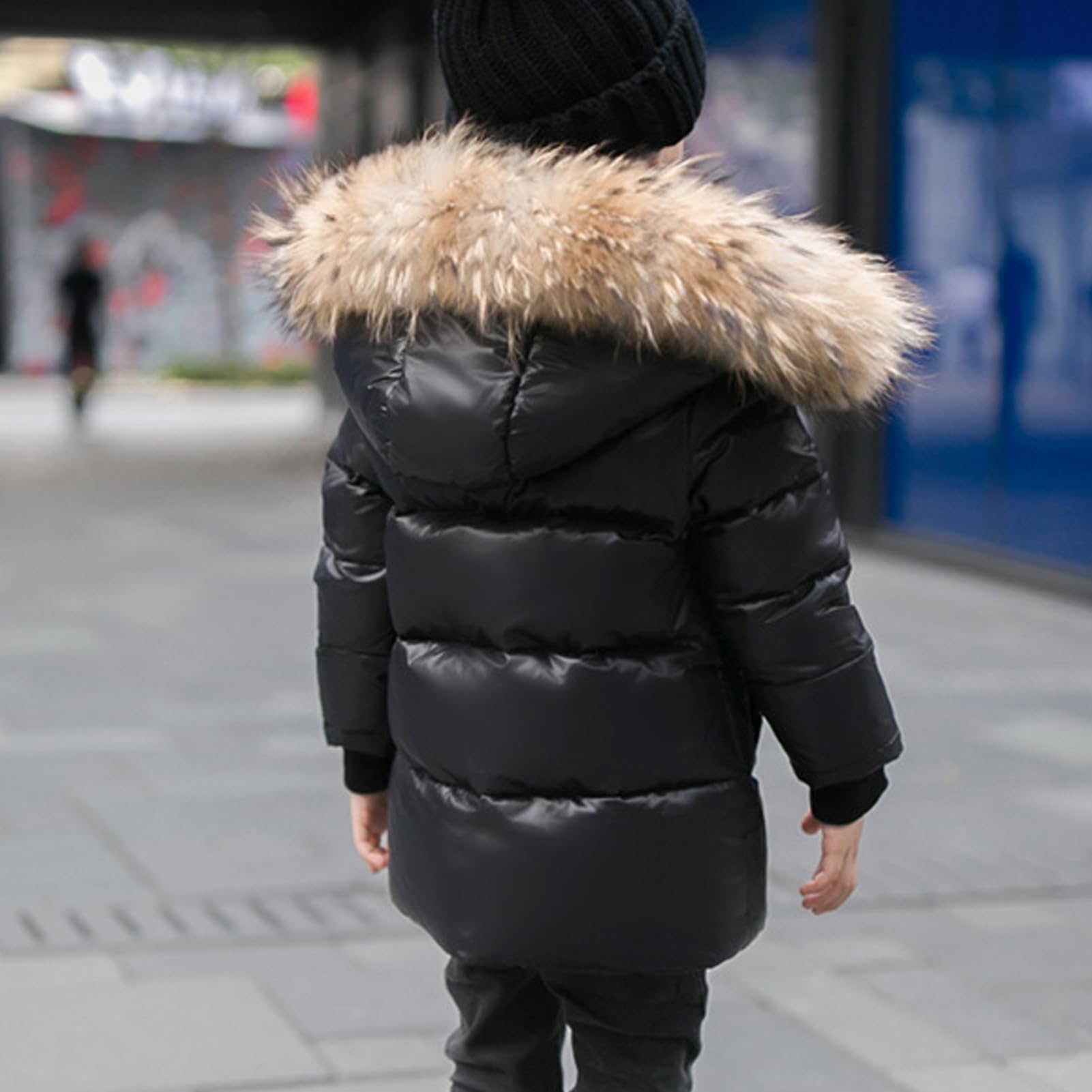 Bambini Cappotto Piumino con Cappuccio Giacca Invernale Ragazza Giacche Cappotti Imbottita Calda