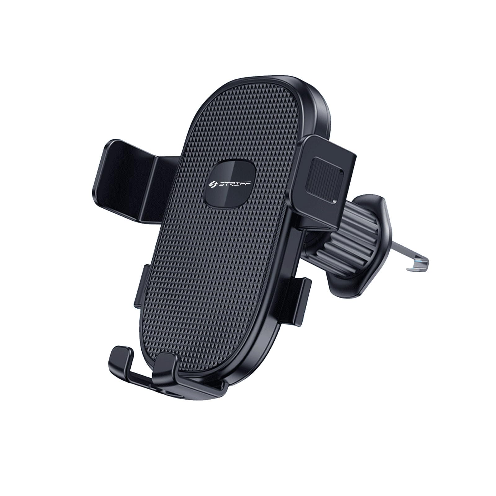 STRIFF Phone Holders for Your Car with Metal Hook Clip, Air Vent Cell Phone Car Mount, Universal Automobile Cradle Fit for iPhone Android and All Smartphones, Dark Black