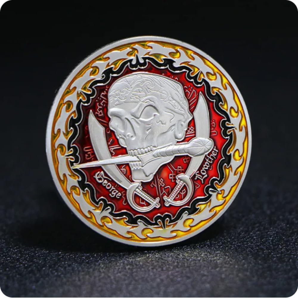 Commemorative Coins Pirate Ship Augustine Herman Metal Silver/Gold Plated Coin Challenge Coins Souvenir Coins
