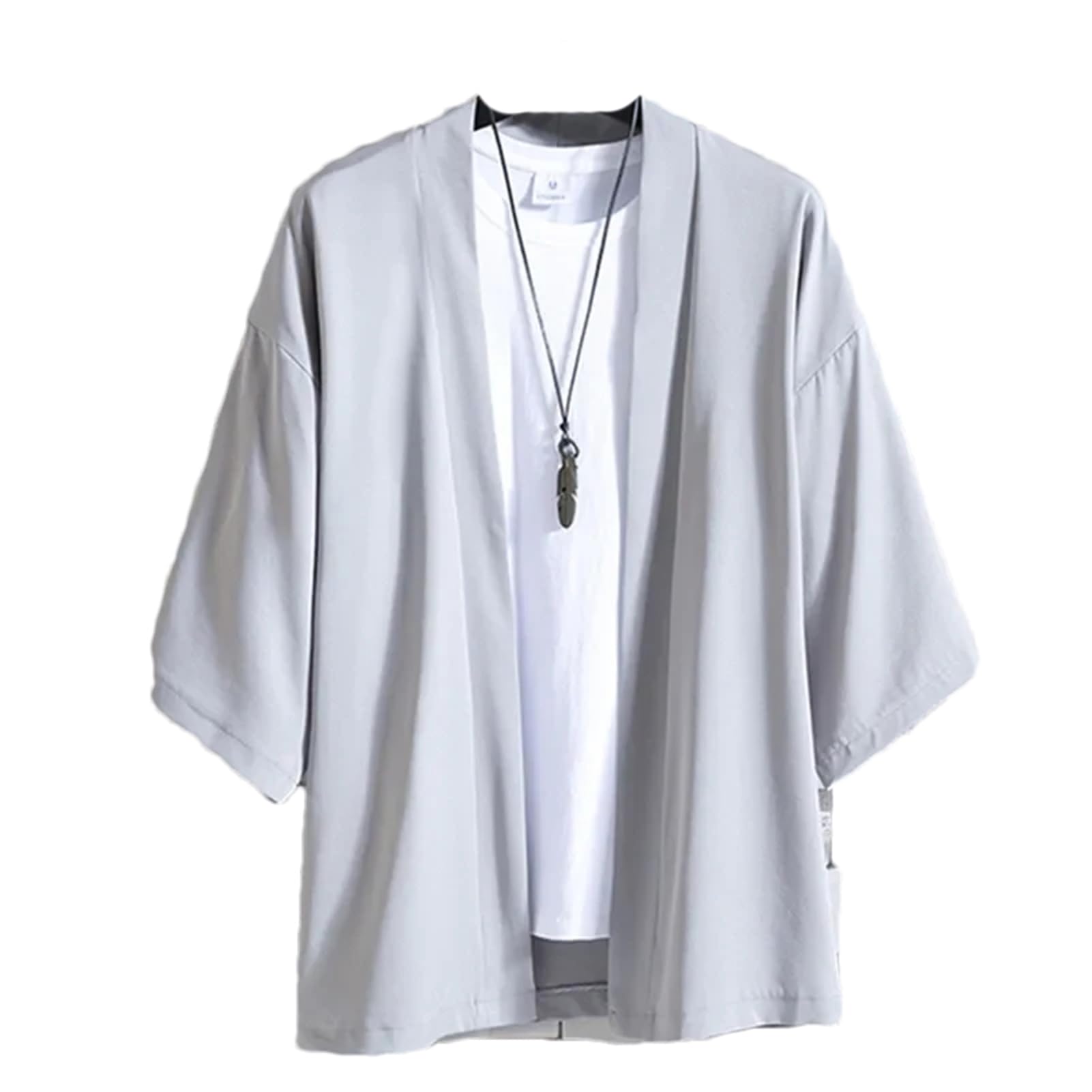 Kimono Yukata Hombre Chaqueta Estampado Samurái Japonés Algodón