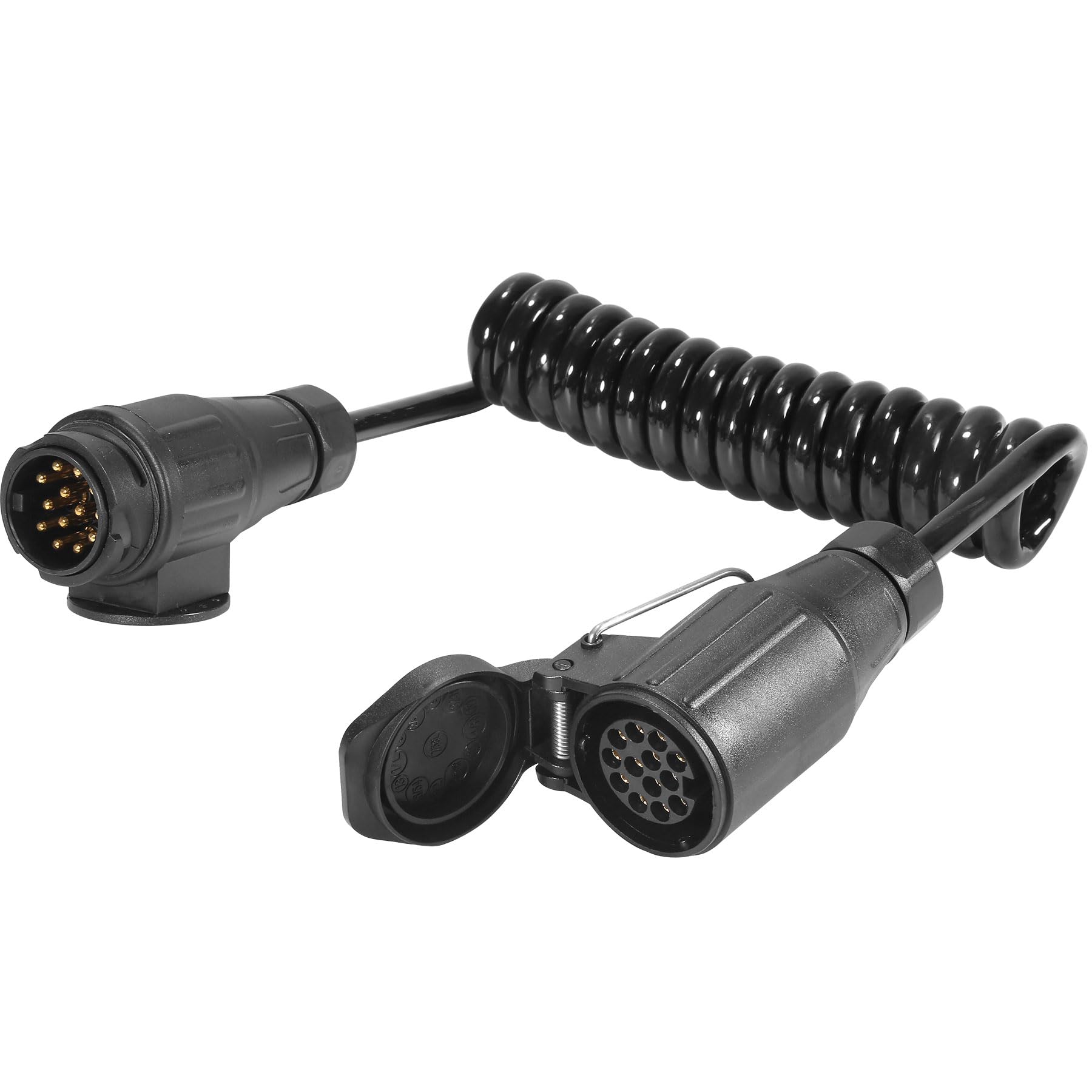 13broches Rallonge Remorque 2M 12v Spirale Câble d’Extension 13-13 Broches Rallonge Feu Electrique pour Remorque