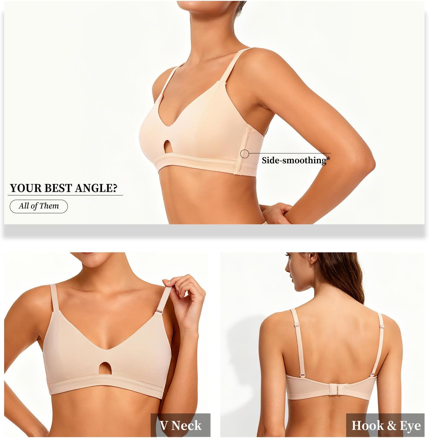 Modal Bralette Cotton for Small Chest-Wireless Bra AAA/AA/A/B Cup Soft Cup Triangle Bra Breathable Comfortable - Image 4