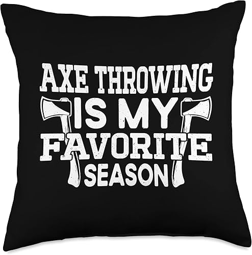 Axe Throwing Designs For Adults With Lumberjack Ax Competition Ax Throw Pillow, 18x18, Multicolor