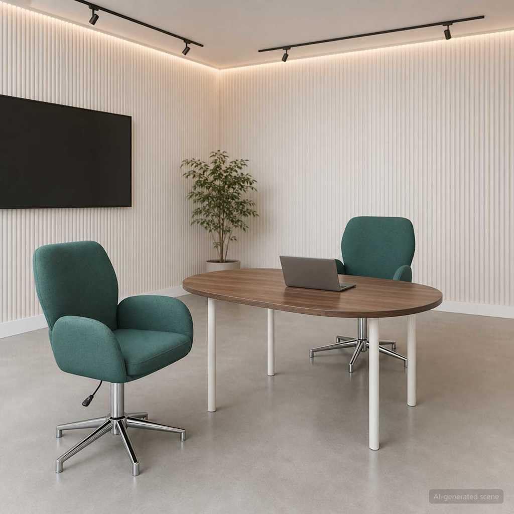 Krzesła obrotowe 2 szt. 54 x 58 x 90 cm ciemnozielony materiał