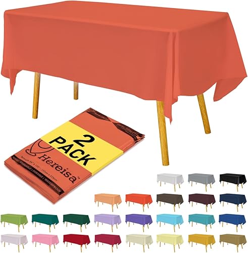 Miniatura 114 de Mantel desechable de alta calidad, paquete de 12, manteles de 54 x 108 pulgadas para fiestas, manteles decorativos para mesas rectangulares, mantel