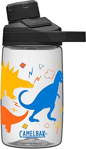 Chute Mag - Botella de agua sin BPA, 14 onzas, Lightning Dinos