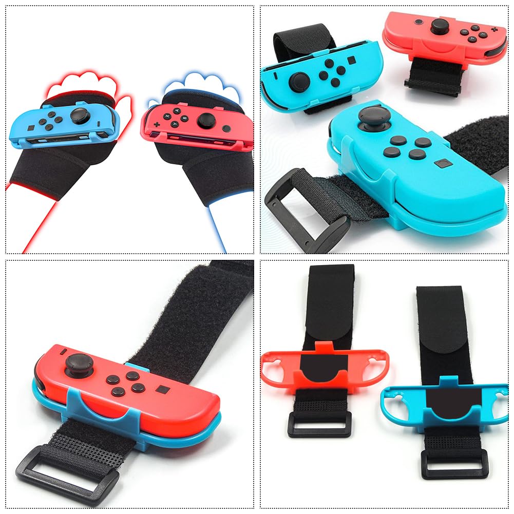 Cerioll 2 x pasek kompatybilny z przełącznikiem, paski do Nintendo Switch, regulowany elastyczny pasek kompatybilny z Joycon, opaska do tańca dla dorosłych i dzieci